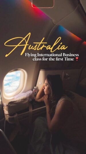 Suman Kothari Instagram - Business class diaries: first-ever international flight in full luxury mode and guess what, tickets sponsored! From endless buttons to unlimited drinks, gourmet meals, and that legroom life… I explored every inch of that seat like I owned the plane. 10 hours felt like a breeze with movies, naps, and indulgence at 30,000 ft. Now landed in Australia for 10 glorious days at a 5-star property, this trip is giving pure luxe vibes. Stay tuned, it’s only getting fancier from here with @sydney !! 
.

.
#Sponsored by @sydney toursim ❤️
.
.
.
#businessclass#travel#international#australia#sydney#tourism#indian#creator#travelcreator#indiantravelcreator