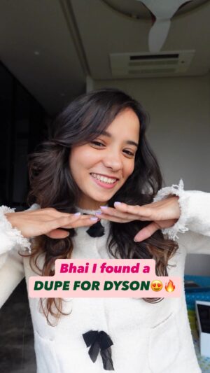 Suman Kothari Instagram - Ohhh dudeee I am not even kidding I did not expect this one to be so good ! 
It’s legit a dupe for Dyson ( jo Dyson afford nahi kr sakta or Dyson jinhe worth it nahi lagta but you want something similar then definitely go for this) 

@protouchofficial good job! 
Comment down for link ✨