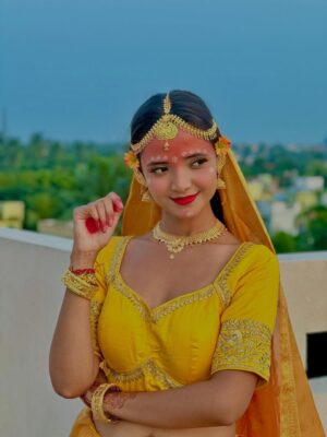 Sumedha Bhattacharyya Instagram - Radha Rani lage🦚🪈