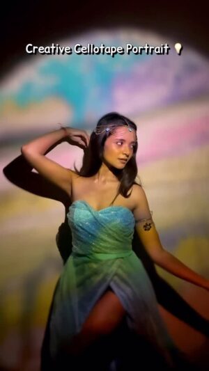 Sumedha Bhattacharyya Instagram - Creative Portrait using Cellotape!!🤯🤯❤️
📸 @advocate_bhattacharyya
#creative #creativity #portrait #portraitphotography #cellotape #photoshoot