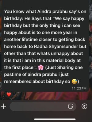 Surbhi Sikri Instagram - Another trip around the sun, but more importantly another year closer to RadheShyam. 🌸

This past year broke me, built me, and most of all brought me closer to the Divine.
And as I step into a new year, I don’t wish for ease or certainty… just the strength to walk wherever ShyamSundar leads me.

“Marobe rakhobe tohar iccha.”
May I continue to move, serve, and rise only by His hukum.

All that is, and all that will be and is His mercy. 🧚🏻‍♂️

RadheeeeeRadheeeee 🌻