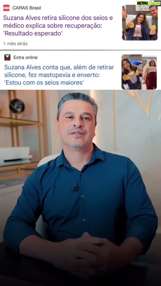 Suzana Alves - 3.4K Likes - 🌟 SUZANA ALVES CONTA SUA JORNADA DE EXPLANTE 🌟

💬 Hoje compartilho o depoimento da Suzana Alves, que realizou seu explante conosco e vai contar os motivos que a levaram a tomar essa decisão.

✨ No vídeo, ela explica por que optou por remover suas próteses de silicone e como está se sentindo após o procedimento.

🎯 Um relato autêntico de alguém que passou pela experiência e pode compartilhar sua perspectiva real sobre o explante.

💫 Depoimentos como o da Suzana ajudam outras mulheres a entenderem melhor esse processo e as motivações por trás dessa escolha.

​​​​​​​​​​​​​​​​Dr Gilberto Pereira
Cirurgião Plástico
CRM SP 119361 / RQE 61299