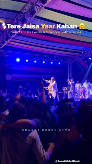 Swasti Mehul Jain Instagram - Ye khaas dosto ke liye 🤗 Tag & Share with them 💫 Time flies with you my dost 🦋
#swastimehul #swastimehullive #liveperformance #performer #indianartist #terejaisayaarkahan #liveconcert #reelsindia #instareels