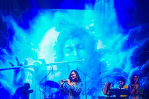 Swasti Mehul Jain Instagram - When Delhi turned into VRINDAVAN 🦚 Thousands gathered to sing with me, celebrate together Shri Krishn Janmashtami, organized by the upcoming tallest temple of world, Vrindavan Chandrodaya Mandir @vcmvrindavan .
An experience of a lifetime, every song was a journey, expressing different Krishn leela ❤️
Redefining the soundscape of devotionals, my team worked so so hard to curate this duvine experience.
Grateful for all the love and blessings from you all & the VCM family, @chanchalapathidasa prabhuji 😇
Show Director & supervisor @asm.talents @swastimehul.live
With my team Akshay, Kamal, Krishna, Aryan, Archit, Anmol, Shreya, Ketki, Monty,
Lights & Visuals : Dharmendra, Suhel, Varun (Orion Solutions)
Stylist : @shailjaanand
Custom outfit by @lush_by_riaakhurana
Jewellery by @aadamyastore
#styledbyshailjaanand
Assisted by @stylingbypreeti @nausheena_naaz
HMU by Meenakshi & team
📸 @thewhitecollarfilms
#krishnajanmashtami #janmashtami #iskcon #vrindavanchandrodayamandir #Vrindavan #liveconcert #swastimehul #swastimehullive