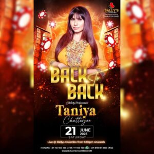 Taniya Chatterjee Instagram - Colombo get Ready cos I m coming to burn the dance floor
@ballys.colombo @thesfentertainment @ballysentertainment 💃💃
Thx to @shaikfazilballys for ths Event ✨✨
#ballyscolombo #thesfentertainment #colomboevents
CYA super soon