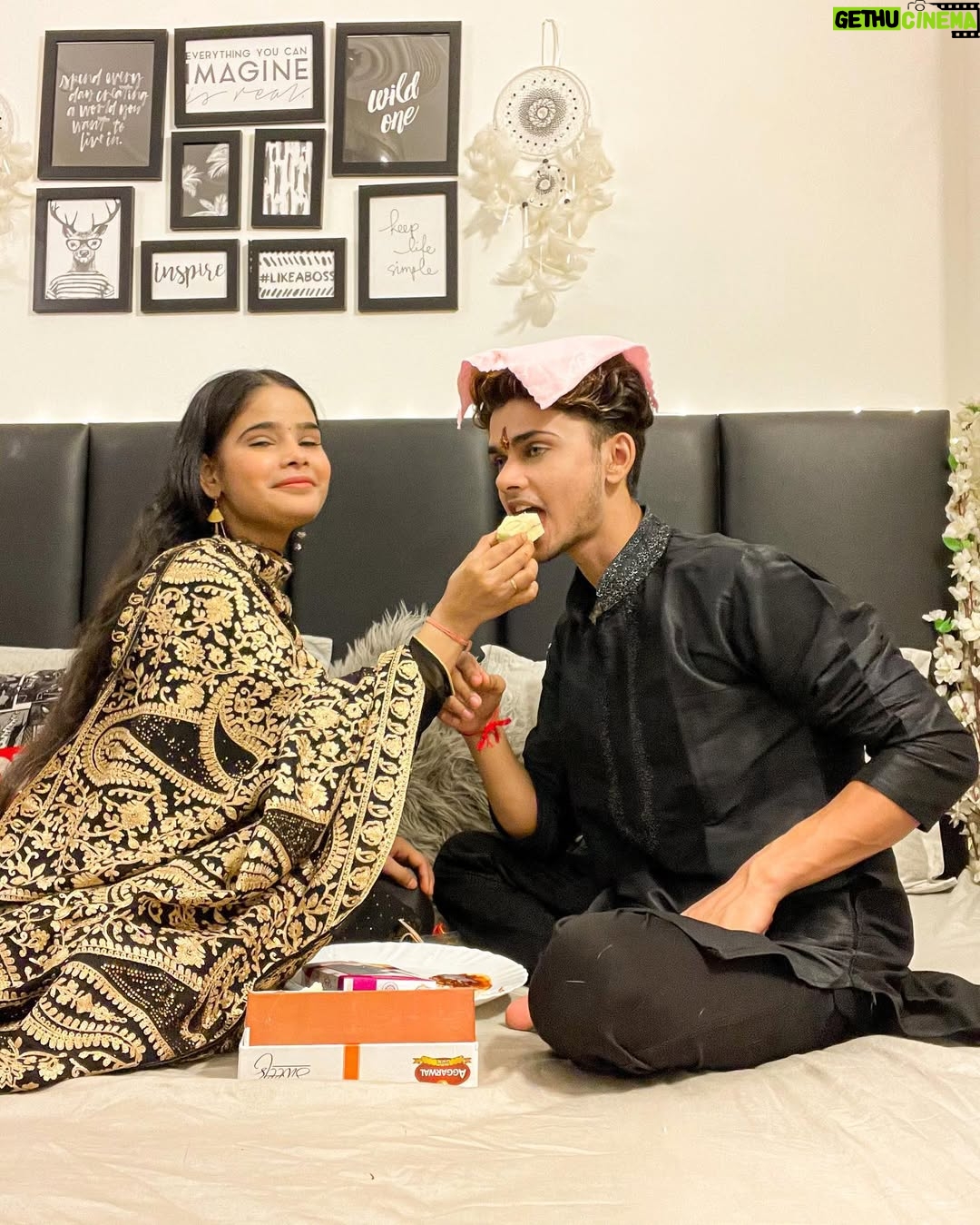 Tanya Sana - 235.6K Likes - I am glad to receive the most precious gift from God that is you sister. Loads of love and Happy Raksha Bandhan!✨ 
.
.
#happyrakhi 
#teamlucky #luckydancer #foryou #style #fashion #trending #fashionblogger #mensfashion #btwitslucky