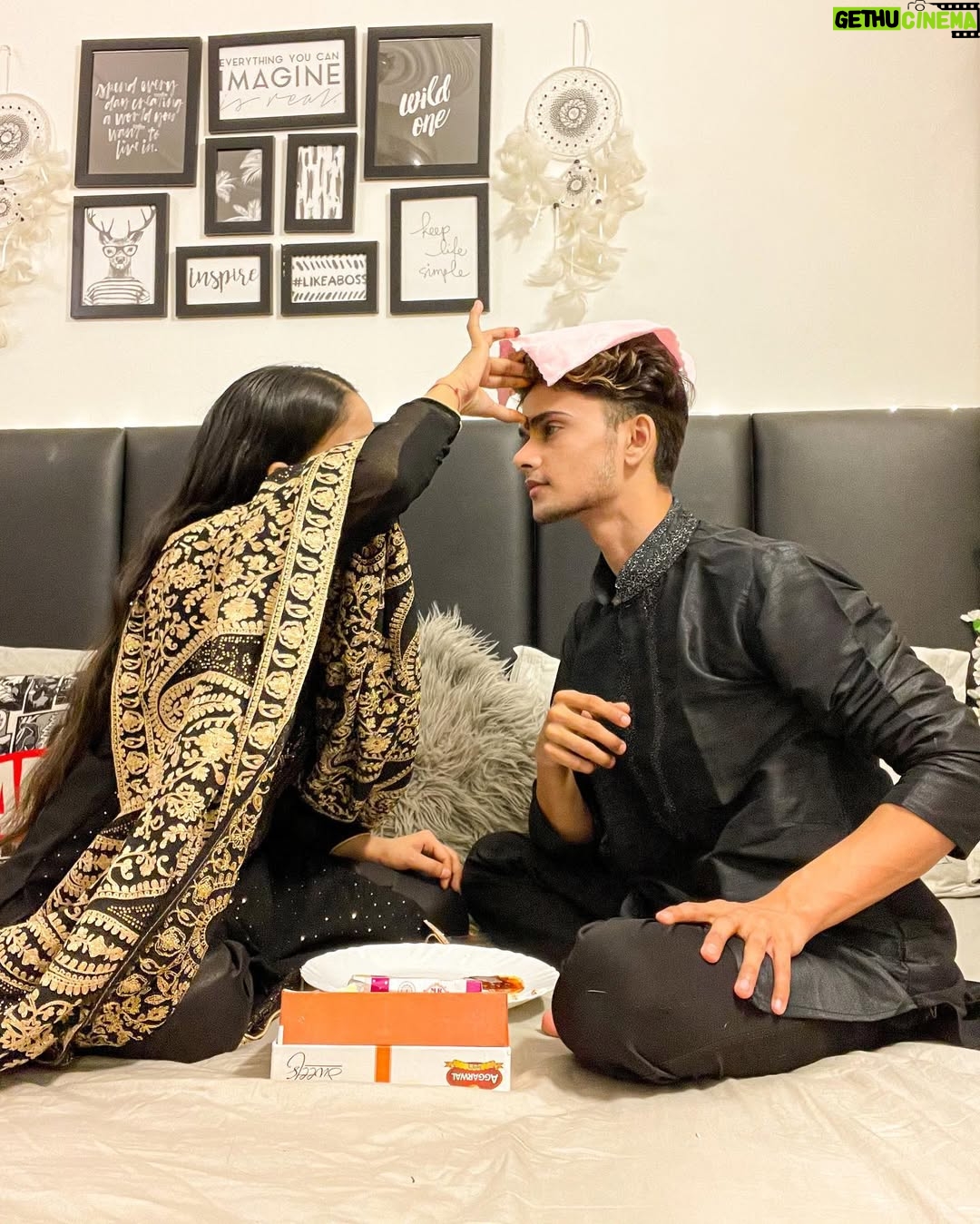 Tanya Sana - 235.6K Likes - I am glad to receive the most precious gift from God that is you sister. Loads of love and Happy Raksha Bandhan!✨ 
.
.
#happyrakhi 
#teamlucky #luckydancer #foryou #style #fashion #trending #fashionblogger #mensfashion #btwitslucky