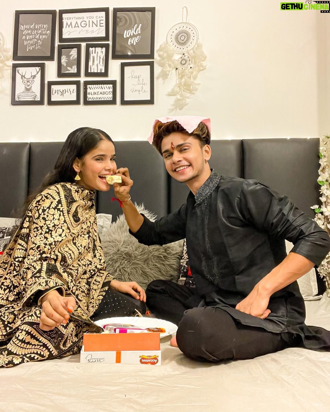 Tanya Sana - 235.6K Likes - I am glad to receive the most precious gift from God that is you sister. Loads of love and Happy Raksha Bandhan!✨ 
.
.
#happyrakhi 
#teamlucky #luckydancer #foryou #style #fashion #trending #fashionblogger #mensfashion #btwitslucky
