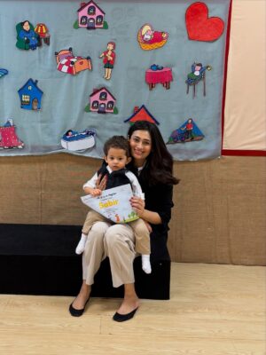 Tarini Peshawaria Instagram - My baby who was born, what feels like yesterday — just had his end-of-year school celebration, and of course we had to twin our outfits! 🧿❤️