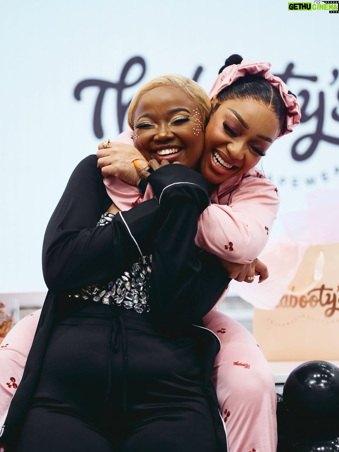 Thando Thabethe - 45.1K Likes - Something about sisterhood!!! 🩷🩷🩷

Here’s to strong women: may we know them, may we be them, may we raise them.” 
Thank you to every queen who showed up, laughed loud, played hard, and made our PJ night unforgettable. 💖 Here’s to the power of women, the magic of connection, and the memories we’ll keep forever.

I think we should do another one @thabootys