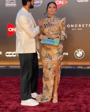 Tharaa Goubail Instagram - Capturing the essence of elegance on the red carpet ✨
@tharaa.goubail from “Who Do I Belong To” at @elgounafilmfestivalofficial 7th edition 💫
Stylist: @passantzahra
Designer: @samo_hagras
Jewelry: @bijoux.jewelry.eg
Clutch: @moski.clutches