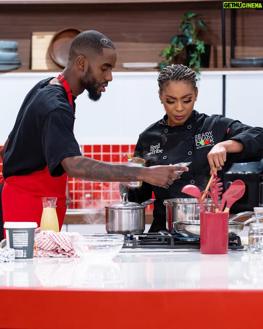 Tumi Morake - 1.2K Likes - Catch tonights episode of @readysteadycooksa with myself and @mrjordanflyy as we cook it out on @sabc3 , where we make “the things that make the pots cannot make the pots to be done” & If you dont gerrit forget about it. Just tune in tonight to witness the vibes and insights.

Hosted by yours truly: : @moshendiki 

GreenTeam Chef’shenko: @lornamaseko 

RedTeam Chef’shenko: @mmule_setati 

#tumibathong #hauweng #berekamosadi #readysteadycook #chef #cheflife #sabc3 #episode #food #fun