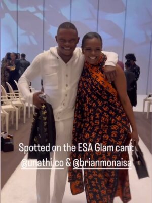 Unathi Nkayi Instagram - NAKED APE
Last night we celebrated our friend the giant creator and owner of @nakedapeofficial @shaldonkopman at SA Fashion week as he showcased his beautiful and luxurious pieces.
So much love in one room and as you know……after the show was the after party…….👀 Nope there was no hotel lobby🏃🏾♀️🤣🤞🏾🫶🏾♥️🇿🇦💯
Dressed and styled by the man himself🫶🏾 My jewellery is from @saltjewellery_sa
Thank you my friend🙏🏾