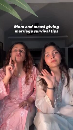 Vagmita Jiji Instagram - mom and maasi making us forever afraid of getting married 😭😭😭

#marriage #dating #indian #indianmemes #indianreels #indianmemesdaily