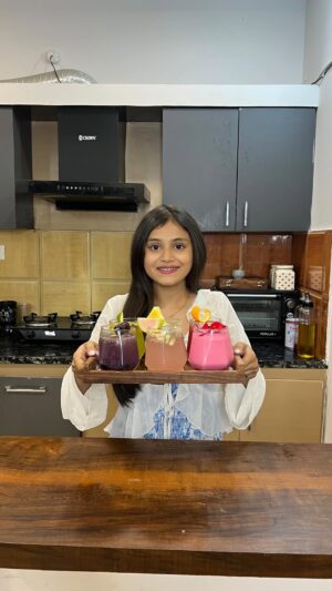Vaidika laddha Instagram - Ice pops drink😋💗
• Freeze the skippi ice pops in freezer for 4-5 hours.
1. Kala Khatta Berry Blast
~1 Skippi Kala Khatta Ice Pop (crushed)
~150ml black grape juice
~1 tbsp soaked chia seeds
~2 tbsp black grapes (chunks)
~½ tsp black salt & powder sugar
~lemon & mint leaves
~Ice cubes
~ Soda
2. Rose Bliss :
• 1 Skippi Rose Ice Pop (crushed)
~150ml Curd
~powder sugar
~½ tsp rose syrup
~Ice cubes
Garnish it with Edible rose petals .
3. Jaljeera Pineapple Punch
~1 Skippi Jaljeera Ice Pop (crushed)
~150ml pineapple juice
~1 tbsp soaked chia seeds
~2 tbsp diced pineapple (chunks)
~½ tsp powder sugar & black salt
~ ½ lemon & mint
~Ice cubes
~soda
4. Imli Tamarind Surprise
Ingredients:
~1 Skippi Imli Ice Pop (crushed)
~ 150 mL pomegranate juice
~1 tbsp soaked chia seeds
~2 tbsp pomegranate(chunks)
~½ tsp powder sugar & black salt
~ ½ lemon & mint
~Ice cubes
~soda
5. Chilli Guava Spiced Cooler
~1 Skippi Chilli Guava Ice Pop (crushed)
~150ml guava juice
~1 tbsp soaked chia seeds
~2 tbsp chopped guava (chunks)
~½ tsp powder sugar & black salt
~ ½ lemon & mint
~Ice cubes
~soda
6. Aam Panna Mango Fiesta
~1 Skippi Aam Panna Ice Pop (crushed)
~150ml mango juice
~1 tbsp soaked chia seeds
~2 tbsp diced mango (chunks)
~½ tsp powder sugar & black salt
~ ½ lemon & mint
~Ice cubes
~soda
Use my Coupon Code VAIDIKA to avail the offer.
Product link: https://skippi.in/products/all-indian-desi-flavour-ice-pops-in-a-box
Skippi Ice Pops is India’s first and leading ice pop brand, bringing nostalgic childhood flavours with a modern twist.They introduced Desi Ice Pops- As the name suggests- all Desi India Flavours famous since the 90’s
Follow @eatandeatttttt for more such easy recipes.