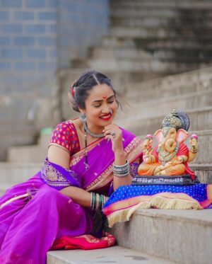 Vaishnavi Naik Instagram - गणपति बाप्पा मोरया..!!♥️✨
गणेश चतुर्थी च्या सर्वाना मंगलमय शुभेच्छा..🙏🏻
#ganpatibappamorya #bappa #ganeshchaturthi #festival #devine #blessed ✨