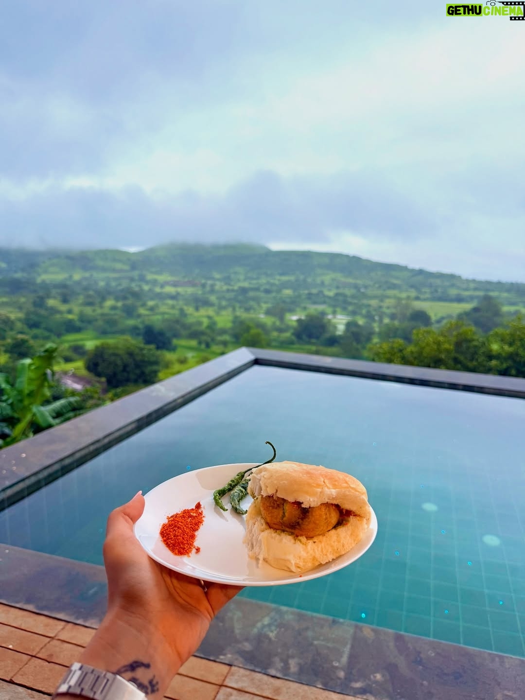Vrushali Vachhiyat - 8.3K Likes - Snippets from my recent flawless weekend escape ✨👙🪞🏡
.
📍: Ikigai, @saffronstays @saffronstayswithyou 
.
.
(Weekend, weekend trip, weekend getaway, villa, view, weekend villa, saffronstays, igatpuri, nashik, hill view, monsoon feels, infinity pool, aesthetic villa, holiday villa)