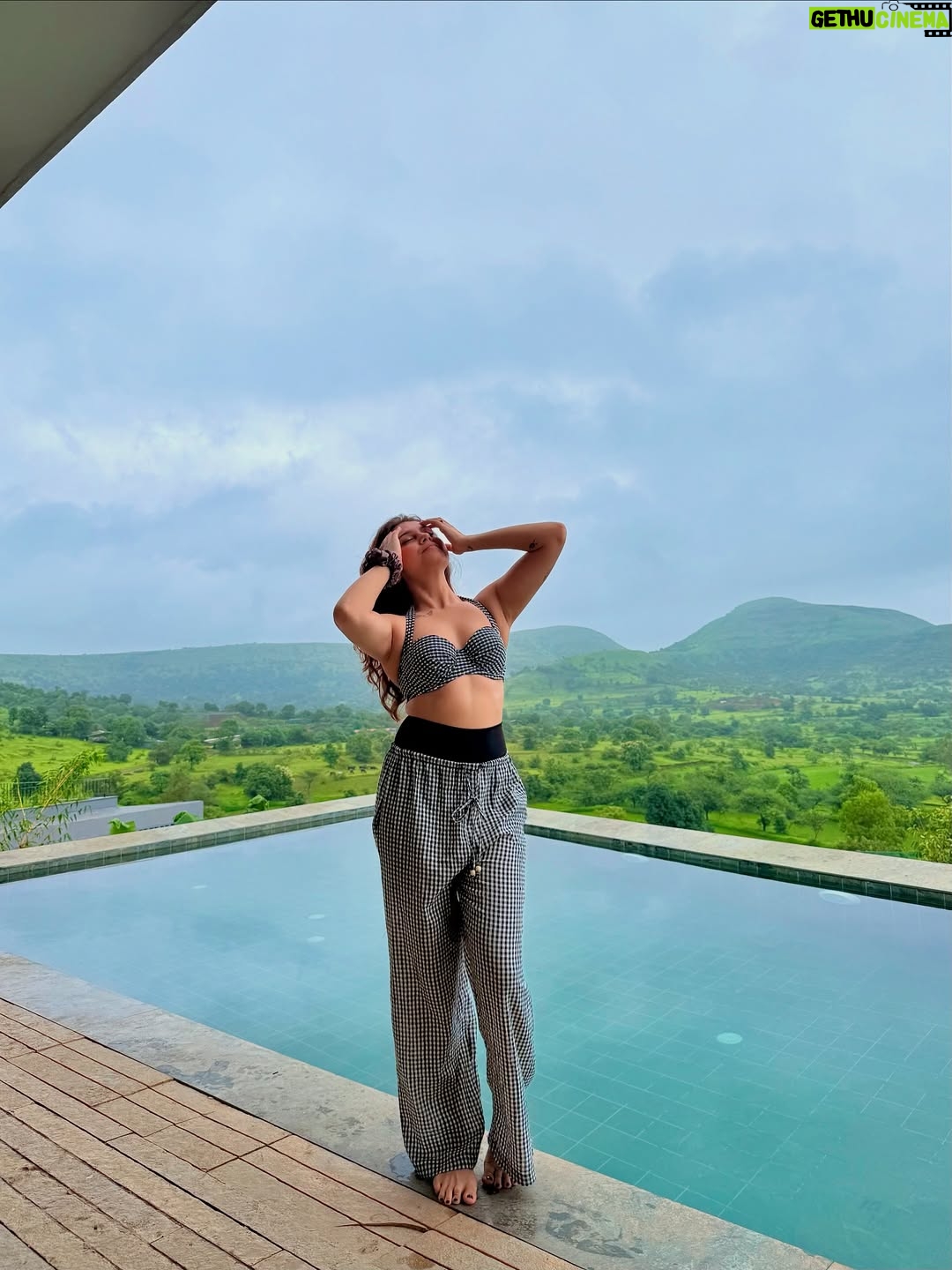 Vrushali Vachhiyat - 8.3K Likes - Snippets from my recent flawless weekend escape ✨👙🪞🏡
.
📍: Ikigai, @saffronstays @saffronstayswithyou 
.
.
(Weekend, weekend trip, weekend getaway, villa, view, weekend villa, saffronstays, igatpuri, nashik, hill view, monsoon feels, infinity pool, aesthetic villa, holiday villa)
