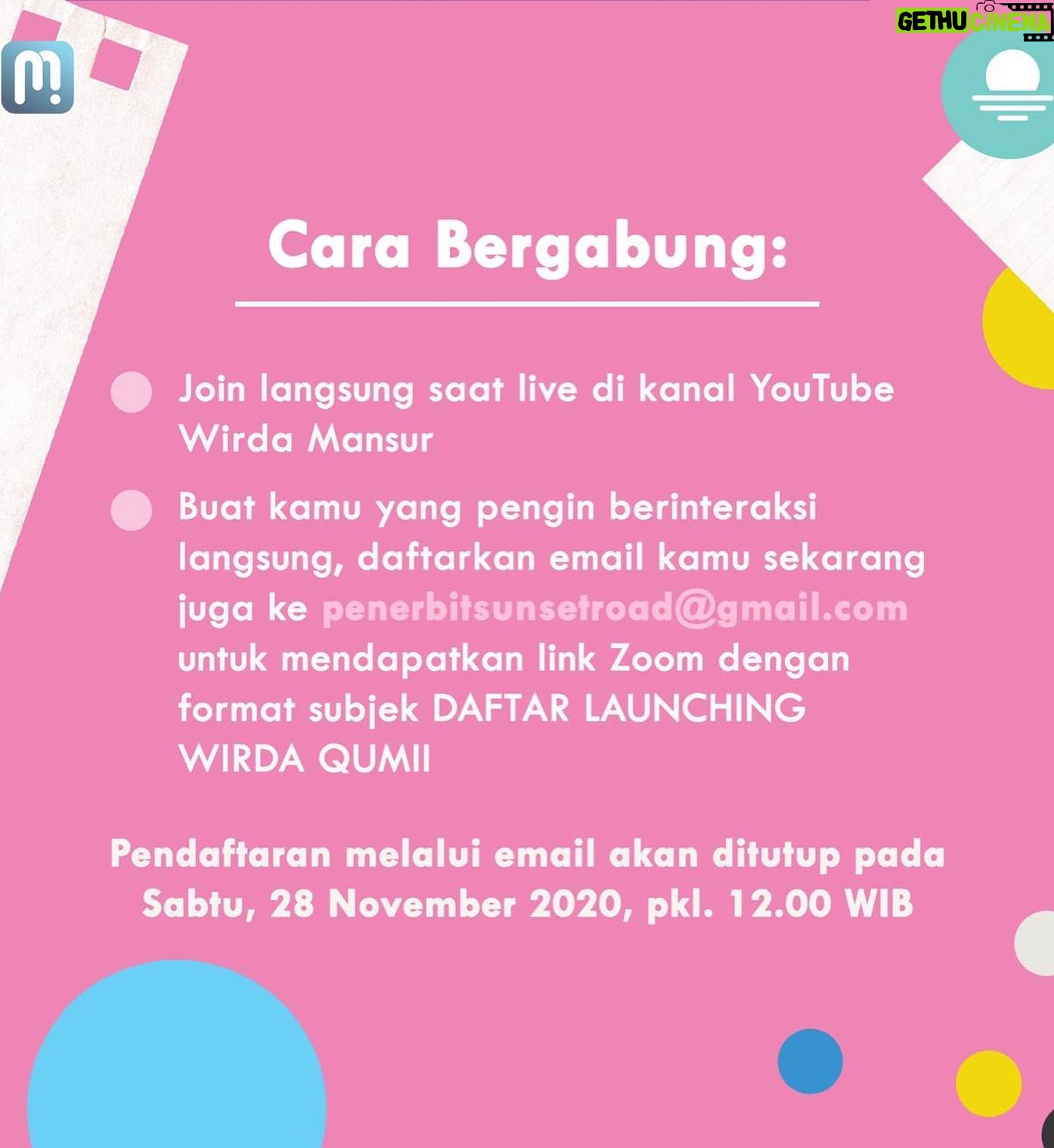 Wirda Mansur - 245.9K Likes - 29,

Semoga dgn berkurangnya usia saat ini, bisa membawa gue menjadi orang yg lebih bermanfaat, dan makin banyak karya yg bisa dihadirkan 🥰

Ulang tahun ini cukup spesial, karena berbarengan dengan launching buku gue yg ke-6 & juga buku pertamanya @qumiimnsr_ !!! 🥰

Semoga kalian berkenan join di live MALAM INI ya 💕

Terima kasih atas doa, ucapan, & supportnya.