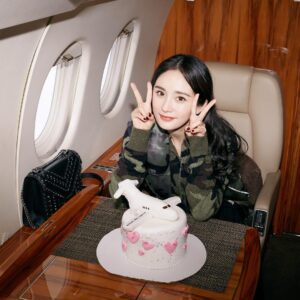 Yang Mi Instagram - 第三次看秀啦～感谢MK的生日惊喜❤️❤️❤️#allaccesskors #jetset