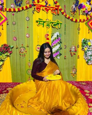 Yashika Sharma Instagram - Haldi♥️🌕 #yashuh #instagram #post #discoverypage #feed #india #viral #haldi