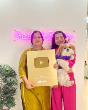 Yashita Rai Instagram - 💗My Dream 💗
Thank you guys for making my dream come true 🙏🏻🧿You are my family will keep working hard and keep growing our cutiefam 🫶🏻 Love You 🤍 @youtubecreatorsindia @youtubeindia 
.
.
.
.
.
.
.
.
.
.
.
.
.
#1million #goldplaybutton #explore #trending #indianblogger #fashionblogger #youtuber #indianyoutuber  #thepitomeofstyle #welltravelled #visualarchitect #lifeofadventure #staytuned #ootdfashion #delhigirls #delhibloggers #delhifashionblogger #streetstyledelhi #streetstyle #cutiefam