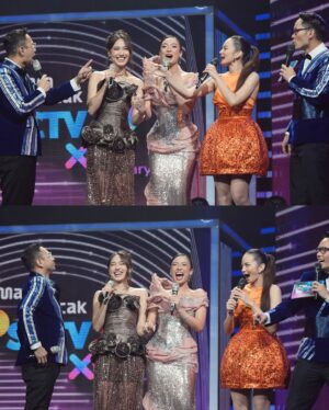 Yasmin Napper Instagram - Hut SCTV with my partner in crime 🌚🌝

stylist @fandinasutionn
dress @lisajuofficial
jewellery @franknco_id

ashas glam :
Makeup @loritayoung_mua 
Hairdo @firdajeanhair 

yasmins glam :
Makeup @ms_lifa 
Hairdo @jooehair 

photo : @kippmarhadi @suryacahyah

Management @bentukmanagement @agungsaputrabm @ririaprianti_