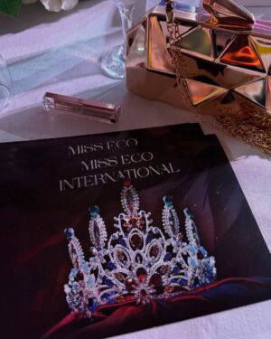 Yasmine El Khateib Instagram - Honored and delighted to join the jury of Miss Eco International for the third time, this year, in my favorite city.. Alexandria!
Wishing all the success to the crowned queen -Miss Philippines 🇵🇭👑 Alexie Caimoso- on her future steps.
Haute couture @ahmedabdullah_official 💛