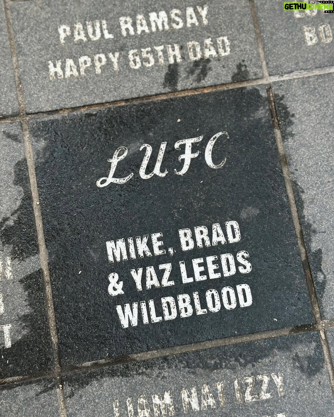 Yasmine Wildblood - 8.4K Likes - Brother’s birthday recap: We started at a trampoline park in Leeds, then headed to Elland Road (Leeds Utd Stadium) to find the stone my late dad got with our names on it years ago. It took all 19 of us an hour to finally find it among thousands of names.

Oh, and a random fact: I was named Leeds after the football club Leeds United 🤣🤣
