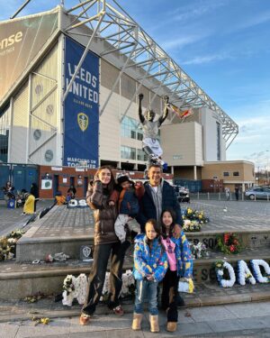 Yasmine Wildblood Instagram - Brother’s birthday recap: We started at a trampoline park in Leeds, then headed to Elland Road (Leeds Utd Stadium) to find the stone my late dad got with our names on it years ago. It took all 19 of us an hour to finally find it among thousands of names.
Oh, and a random fact: I was named Leeds after the football club Leeds United 🤣🤣