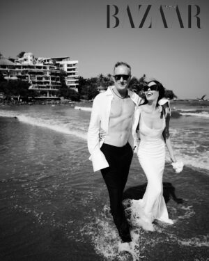 Zarina Yeva Instagram - We are the architects of our own reality. What we dream, we can build—what we feel deeply, we can manifest. I once imagined a wedding by the ocean, wild and full of soul… and the universe met me there.
From being photographed by the one and only Ellen von Unwerth to wearing six unique dresses—each expressing a different facet of my spirit—this day was a symphony of love, intention, and individuality.
Every detail felt written in the stars… a reminder that when we align with who we truly are, life rises up to meet us in the most magical ways.✨💫🤍❤️
Photographer: Ellen Von Unwerth @ellenvonunwerth
Stylist: Mike Adler @stylistmikeadler
Makeup: Petra Dianova @petradmakeup
Hair: Gabriela Medina @gaby_meriv
Wedding Dress: Vera Wang Bride x Pronovias @verawangbride x @pronovias
Dinner Dress: Atelier Pronovias @pronovias
Cake/First dance: Ese Azenabor @eseazenabor
Party dress: Netta Ben Shabu @nettabenshabu.official
Rehearsal Dinner: Custom Michael Costello @michaelcostello
Rehearsal Dinner dress: Pronovias @pronovias
Jewelry: Bee Goddess @beegoddessjewellery
Groom’s tuxedo: Huntsman @huntsmansavilerow
Art designer: Courtney Kibby @courtneykibbydesigns
Wedding planner: Karen Ruezga @playasecretaweddings
Florist: Carmen McKnight @floraamormexico