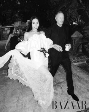 Zarina Yeva Instagram - We are the architects of our own reality. What we dream, we can build—what we feel deeply, we can manifest. I once imagined a wedding by the ocean, wild and full of soul… and the universe met me there.
From being photographed by the one and only Ellen von Unwerth to wearing six unique dresses—each expressing a different facet of my spirit—this day was a symphony of love, intention, and individuality.
Every detail felt written in the stars… a reminder that when we align with who we truly are, life rises up to meet us in the most magical ways.✨💫🤍❤️
Photographer: Ellen Von Unwerth @ellenvonunwerth
Stylist: Mike Adler @stylistmikeadler
Makeup: Petra Dianova @petradmakeup
Hair: Gabriela Medina @gaby_meriv
Wedding Dress: Vera Wang Bride x Pronovias @verawangbride x @pronovias
Dinner Dress: Atelier Pronovias @pronovias
Cake/First dance: Ese Azenabor @eseazenabor
Party dress: Netta Ben Shabu @nettabenshabu.official
Rehearsal Dinner: Custom Michael Costello @michaelcostello
Rehearsal Dinner dress: Pronovias @pronovias
Jewelry: Bee Goddess @beegoddessjewellery
Groom’s tuxedo: Huntsman @huntsmansavilerow
Art designer: Courtney Kibby @courtneykibbydesigns
Wedding planner: Karen Ruezga @playasecretaweddings
Florist: Carmen McKnight @floraamormexico
