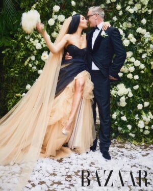 Zarina Yeva Instagram - We are the architects of our own reality. What we dream, we can build—what we feel deeply, we can manifest. I once imagined a wedding by the ocean, wild and full of soul… and the universe met me there.
From being photographed by the one and only Ellen von Unwerth to wearing six unique dresses—each expressing a different facet of my spirit—this day was a symphony of love, intention, and individuality.
Every detail felt written in the stars… a reminder that when we align with who we truly are, life rises up to meet us in the most magical ways.✨💫🤍❤️
Photographer: Ellen Von Unwerth @ellenvonunwerth
Stylist: Mike Adler @stylistmikeadler
Makeup: Petra Dianova @petradmakeup
Hair: Gabriela Medina @gaby_meriv
Wedding Dress: Vera Wang Bride x Pronovias @verawangbride x @pronovias
Dinner Dress: Atelier Pronovias @pronovias
Cake/First dance: Ese Azenabor @eseazenabor
Party dress: Netta Ben Shabu @nettabenshabu.official
Rehearsal Dinner: Custom Michael Costello @michaelcostello
Rehearsal Dinner dress: Pronovias @pronovias
Jewelry: Bee Goddess @beegoddessjewellery
Groom’s tuxedo: Huntsman @huntsmansavilerow
Art designer: Courtney Kibby @courtneykibbydesigns
Wedding planner: Karen Ruezga @playasecretaweddings
Florist: Carmen McKnight @floraamormexico
