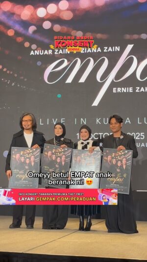 Ziana Zain Instagram - #GempakLive: Make sure korang datang ramai-ramai ke Konsert EMPAT Live in KL pada 18 October 2025 nanti! 🤩🫶🏻
#EmpatLiveInKL
#KonsertGempak