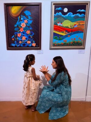 ayesha kapoor Adlakha Instagram - Mom is my muse. Always my muse. Sheās switched careers, studies, paths more times than me and it gives me the strength to keep evolving, committing to new things with the same discipline, allowing other people to be surprised by us, listening to my inner wisdom and finding my joy in every small act and intention. My gosh, when sheās locked in on something, it is a SIGHT!
She picked up a paintbrush after centuries, and within a few months found her work at #IndiaHabitatCentre - what?! So happy I got to be here to witness her first step into the world of art in a formal way. Couldnāt be more proud. So proud that I walked in feeling like a piece of her art itself- afterall, I am hers :)
The show is open for another couple of days. Go have a look. The artists have such wonderful, unique perspectives- so refreshing to see an all womenās show. Going to catch as many as I can!
You can follow momās art journey at @kumudadlakha āØ
#KumudAdlakha #K50K #AstitvaYoga #KumudArt #KumudAdlakhaArt #K50K #Kumud50K #50K #Artist #Mother50K #MotherDaughter #AyeshaAdlakha #WomenArtists #Painter #VJAyesha #IGotItFromMyMama