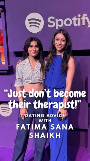 ayesha kapoor Adlakha Instagram - Yeh ishq hai ya hai tharak?!
#MetroInDinoOnSpotify has been my monsoon companion and honestly my dating coach too, these last few weeks. @fatimasanashaikh isn’t kidding when she says these songs are all ❤️
Haven’t seen the movie yet so I’m only guessing the plot through the album! Someone please take me 😭
Thanks for a beautiful evening @spotifyindia you sure know how to plan a date 💅
Thank you @abhayyyarora for everything you do ❤️
#MetroInDino #FatimaSanaShaikh #AyeshaAdlakha #Bollywood #SpotifyIndia #MusicByPritam #DatingInDino #DatingLife #BrownGirlDatingProblems