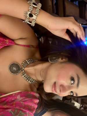 deeksha Instagram - Desi, dreamy, and dangerously dhak-dhak🌸
📍 @makhna_deli @brandinfluence.in
Wearing @aachho