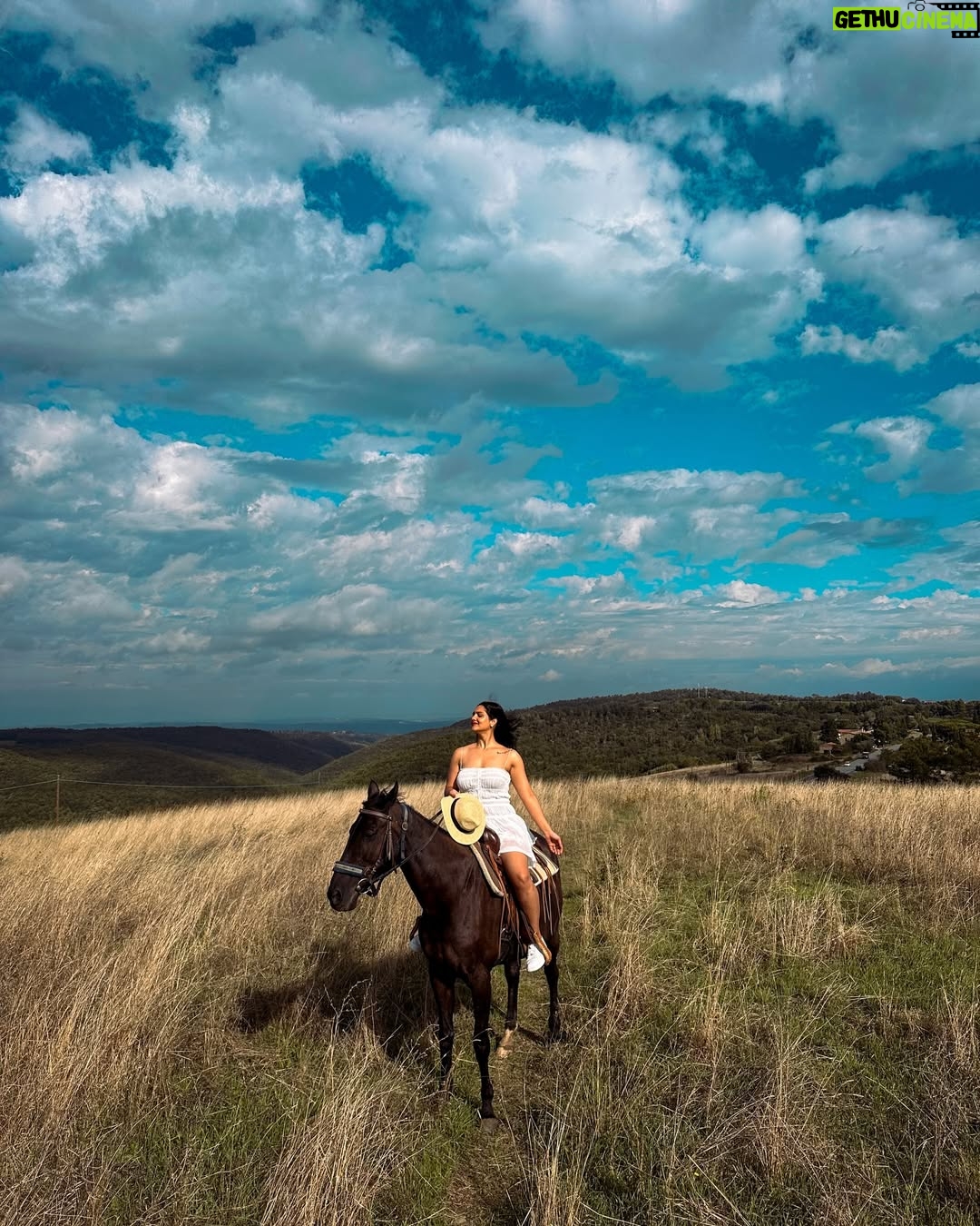 diksha sharma - 7.8K Likes - 📍Tuscany, Italy
The day life looked like a painting..
Rolling hills met endless skies..
The sun shone and how..

Living my Tuscan dream one gallop at a time :)
This is from my stay in Tuscany where about 18 horses are lovingly being bred and we got a chance to spend a day with them, ride the tuscan hills and see the beauty of it all!

I am wearing @thrift.save.rave dress!

#banjara #banjaratravels #banjarainitaly
.
.
.
[Tuscany, Italy, Tuscan Countryside, Agriturismo, Tuscany Itinerary, explore tuscany, visit italy, explore italy, riding in tuscany, horseback riding, travel goals, road trip, travel inspiration]