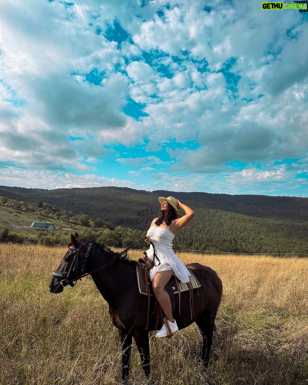 diksha sharma - 7.8K Likes - 📍Tuscany, Italy
The day life looked like a painting..
Rolling hills met endless skies..
The sun shone and how..

Living my Tuscan dream one gallop at a time :)
This is from my stay in Tuscany where about 18 horses are lovingly being bred and we got a chance to spend a day with them, ride the tuscan hills and see the beauty of it all!

I am wearing @thrift.save.rave dress!

#banjara #banjaratravels #banjarainitaly
.
.
.
[Tuscany, Italy, Tuscan Countryside, Agriturismo, Tuscany Itinerary, explore tuscany, visit italy, explore italy, riding in tuscany, horseback riding, travel goals, road trip, travel inspiration]