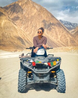 khushi Gupta Instagram - The less I care , the more happier I am🏔️🏎️🤍🕊️