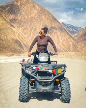 khushi Gupta Instagram - The less I care , the more happier I am🏔️🏎️🤍🕊️