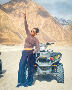 khushi Gupta Instagram - The less I care , the more happier I am🏔️🏎️🤍🕊️