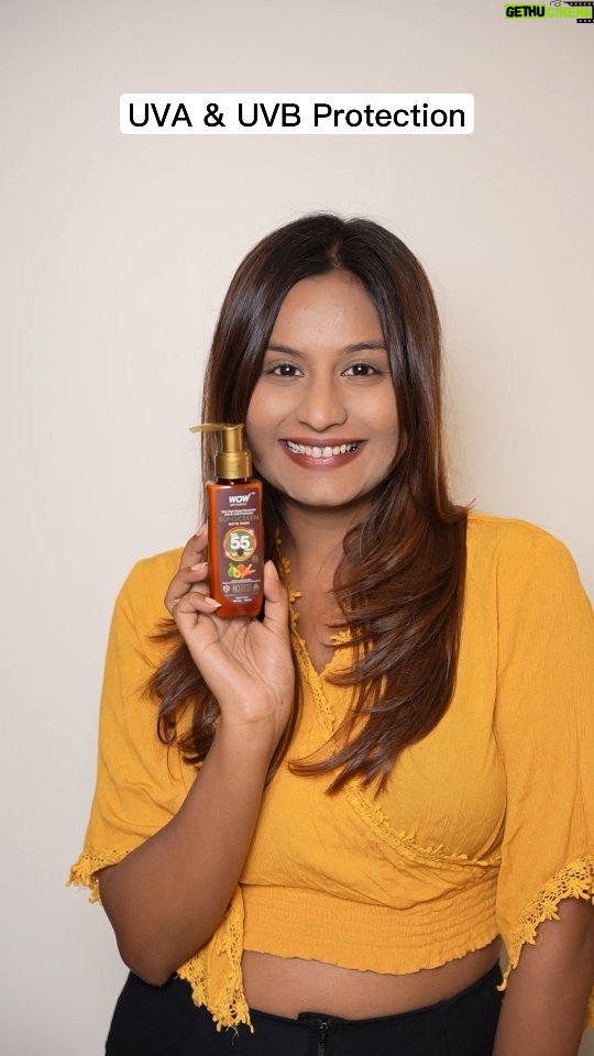 nisha Gupta - 4.9K Likes - #Ad 

"Looking for high coverage from the UV radiation damage and environmental pollutants?
WOW Skin Science Sunscreen SPF 55 PA    Matte Finish | Broad Spectrum UVA & UVB Protection | No White Cast | Raspberry rich in Vitamin C, Avocado Oil and Carrot Seed Extract | No Parabens, Silicones suitable for All Skin Types It is a lightweight formulation that is non-greasy. No, you don’t have to worry about whitish, chalky skin because it has a non-streaky and non-chalky texture that does not weigh down your skin. It spreads evenly and dries quickly without clogging your pores to form a transparent film that shields your skin. 
@wowskinscienceindia "

#wowskin#wowskinscience#bewownaturally#sunscreen#skincare#ad