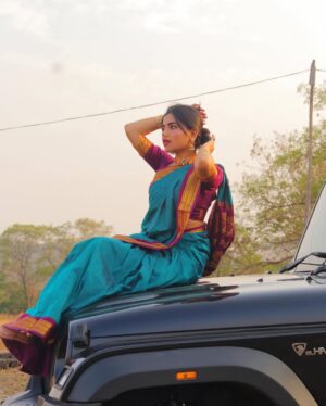 shraddha Gangadhar Pawar Instagram - Marathi mulgi swag always on point.🪞🌻✨
.
.
.
.
Pictures clicked by @_abhi__photography___ 🔥
.
.
.
.
.
.
.
.
.
.
.
.
.
.
.
.
.
.
#shraddhapawar #instagood #instagram #trending #trendingnow #foryou #foryoupage #explorar #explorepage #exploremore #viralpost #viral #saree #marathimulgi #marathilook #viralvideos