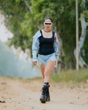 shweta mehta Instagram - Rate this look out of 10. 
#TheShwetaMehta #highfashion #outfit #bikergirl #highboots #denim #rate #photography #rugged #punk #roadies #winner