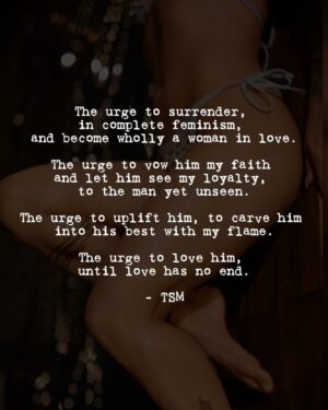 shweta mehta Instagram - The urge to surrender, in complete feminism, and become wholly a woman in love.
The urge to vow him my faith and let him see my loyalty, to the man yet unseen.
The urge to uplift him, to carve him into his best with my flame.
The urge to love him, until love has no end.
- TSM
#TheShwetaMehta 
[woman, feminine, masculine, love, poem]