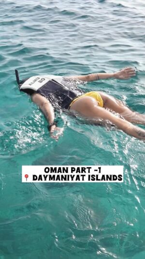 shweta mehta Instagram - Snorkeling: the ultimate adventure where you float like a confused seal, breathe through a glorified straw, and pray you don’t accidentally drink half the ocean. All just to wave at a turtle that couldn’t care less you’re there. @experienceoman #TheShwetaMehta #snorkeling 
[Oman, Musqat, Snorkeling, Daymaniyat Islands]