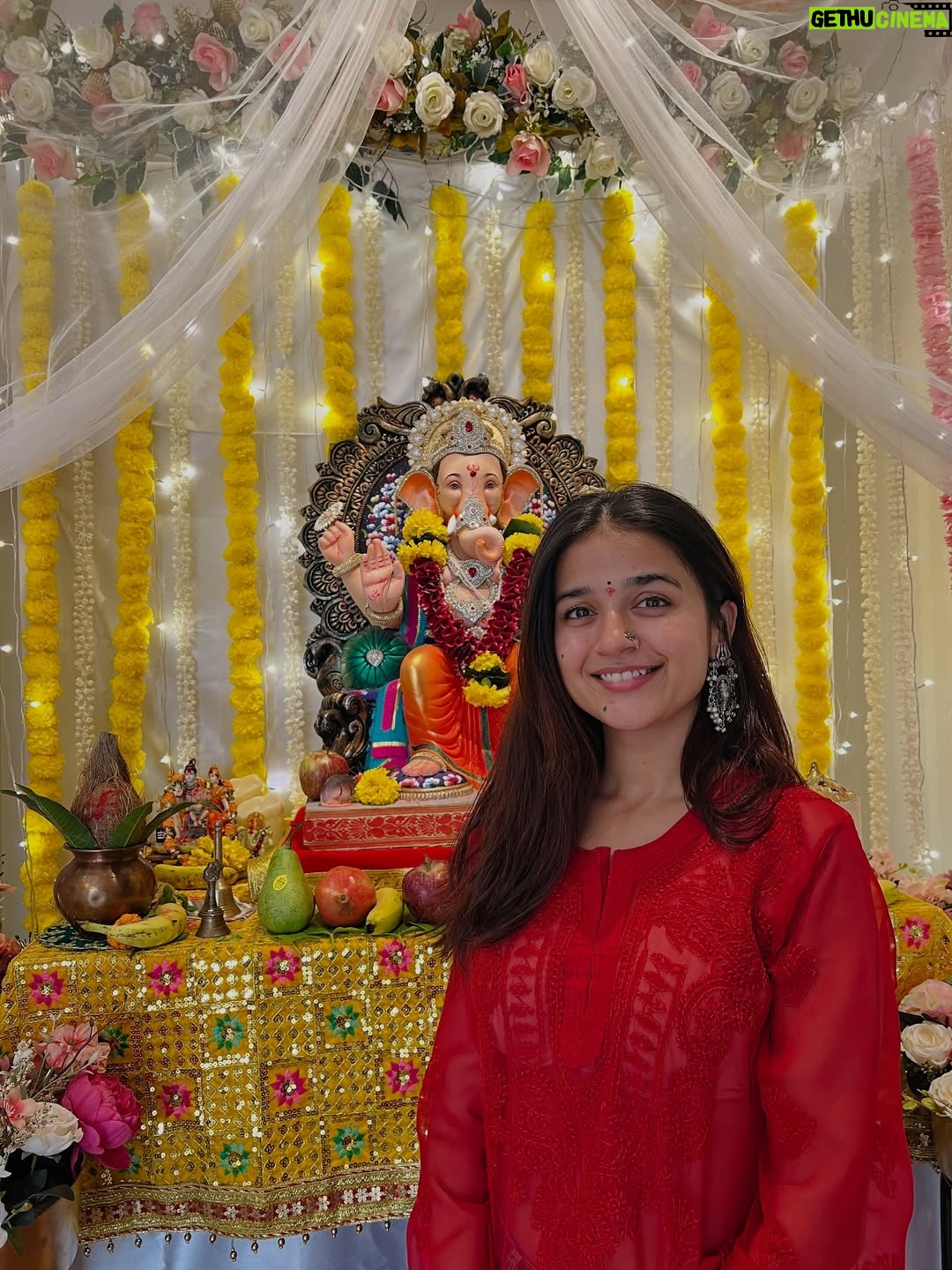 vishakha pandey - 14.8K Likes - Call it my Ganpati OOTD series.💛
.
Outfit 1 : @myntra 
Outfit 2 : Gifted by a friend
Outfit 3 & 7 : Chickenkaari Kirti from Lucknow local market.
Outfit 4 & 6 : Mumma’s Saree
Outfit 5 : @noor.e.kashmir 
Outfit 8 : Dress from Goa’s local market paired with dupatta
Outfit 9 : Kurti bought from Sarojini and jeans is from @myzudio 
Outfit 10 : @gulabi_dori 
.
#vishakhapandey #lookbook #ootd #indian #indianoutfit #lookinspiration #ganpati #fashion #traditonal #traditions