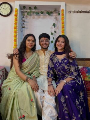 vishakha pandey Instagram - Happy Rakshabandhan❤️🫂
Outfit : @madcapbypsofficial 💜
#vishakhapandey #rakshabandhanspecial #rakshabandhan2025 #siblings #bhaibehen