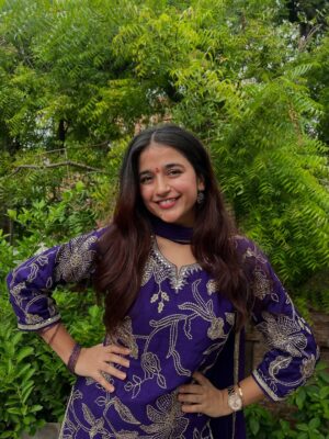 vishakha pandey Instagram - Happy Rakshabandhan❤️🫂
Outfit : @madcapbypsofficial 💜
#vishakhapandey #rakshabandhanspecial #rakshabandhan2025 #siblings #bhaibehen